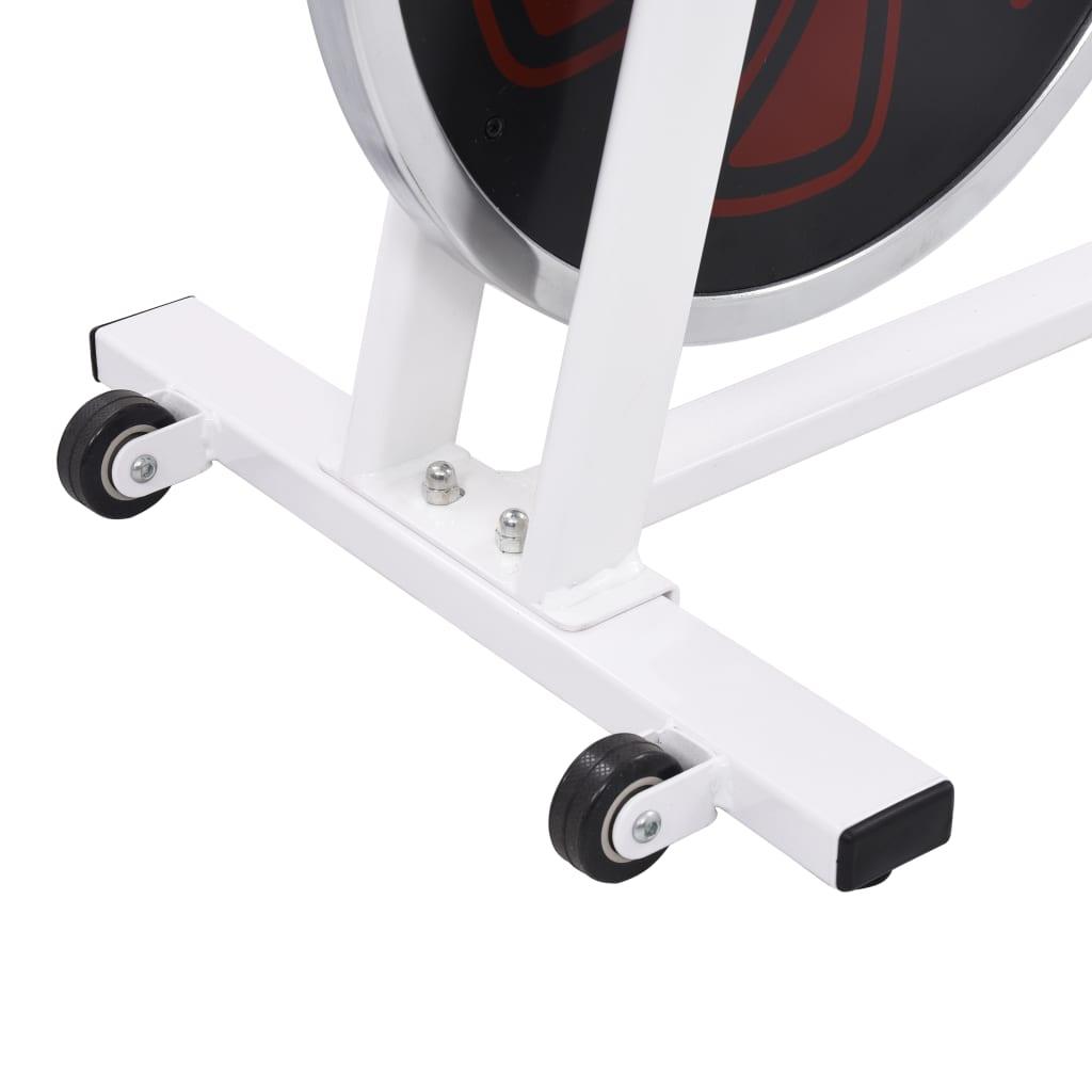 Hometrainer Met Hartslagsensoren En Rood