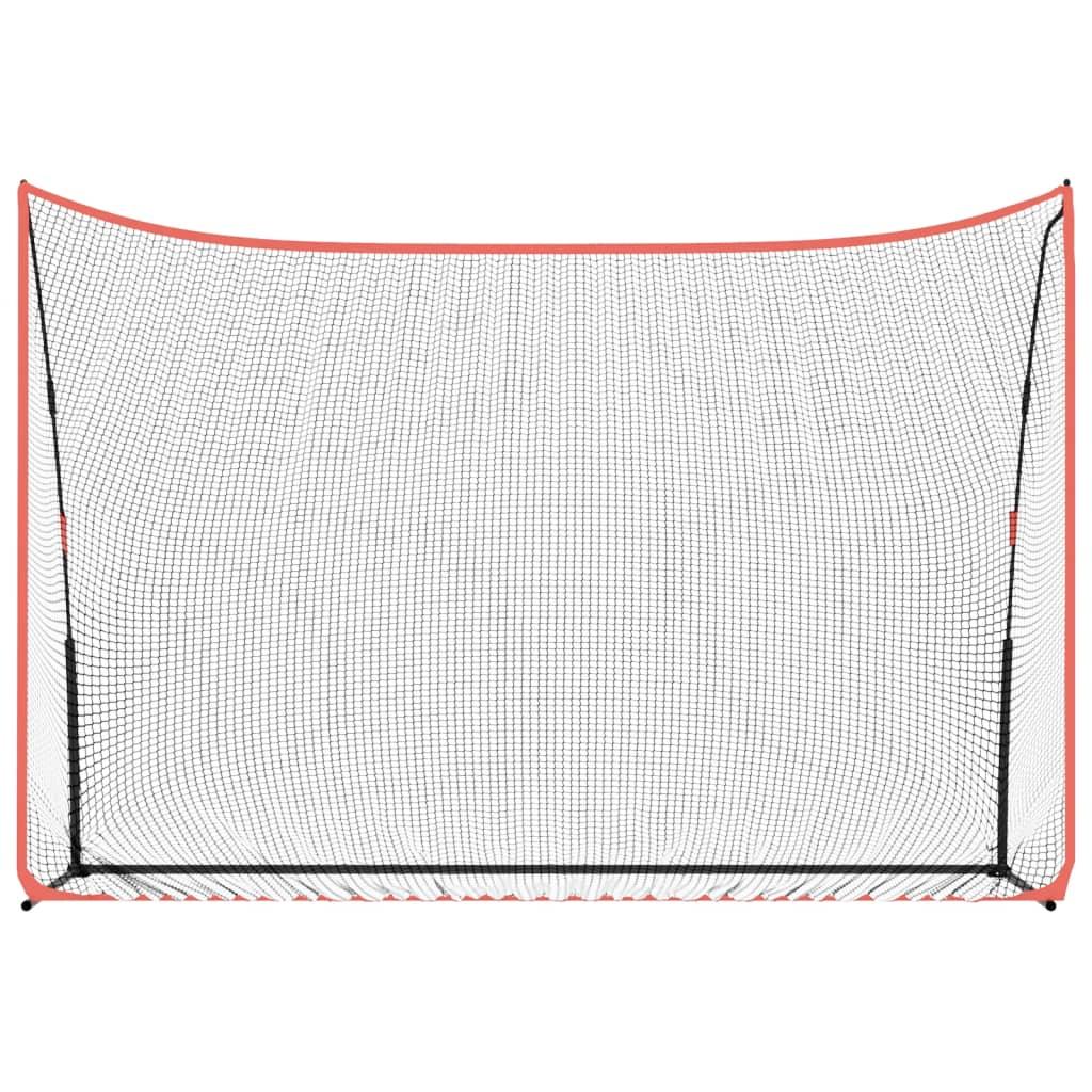 Golftrainingsnet 305X91X213 Cm Polyester Zwart En Rood