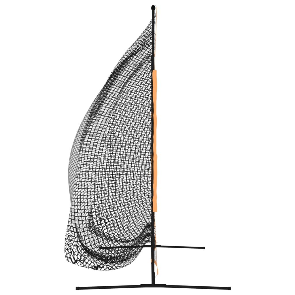 Golftrainingsnet 215X107X216 Cm Polyester Zwart En Oranje