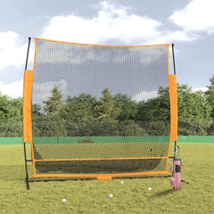Golftrainingsnet 215X107X216 Cm Polyester Zwart En Oranje