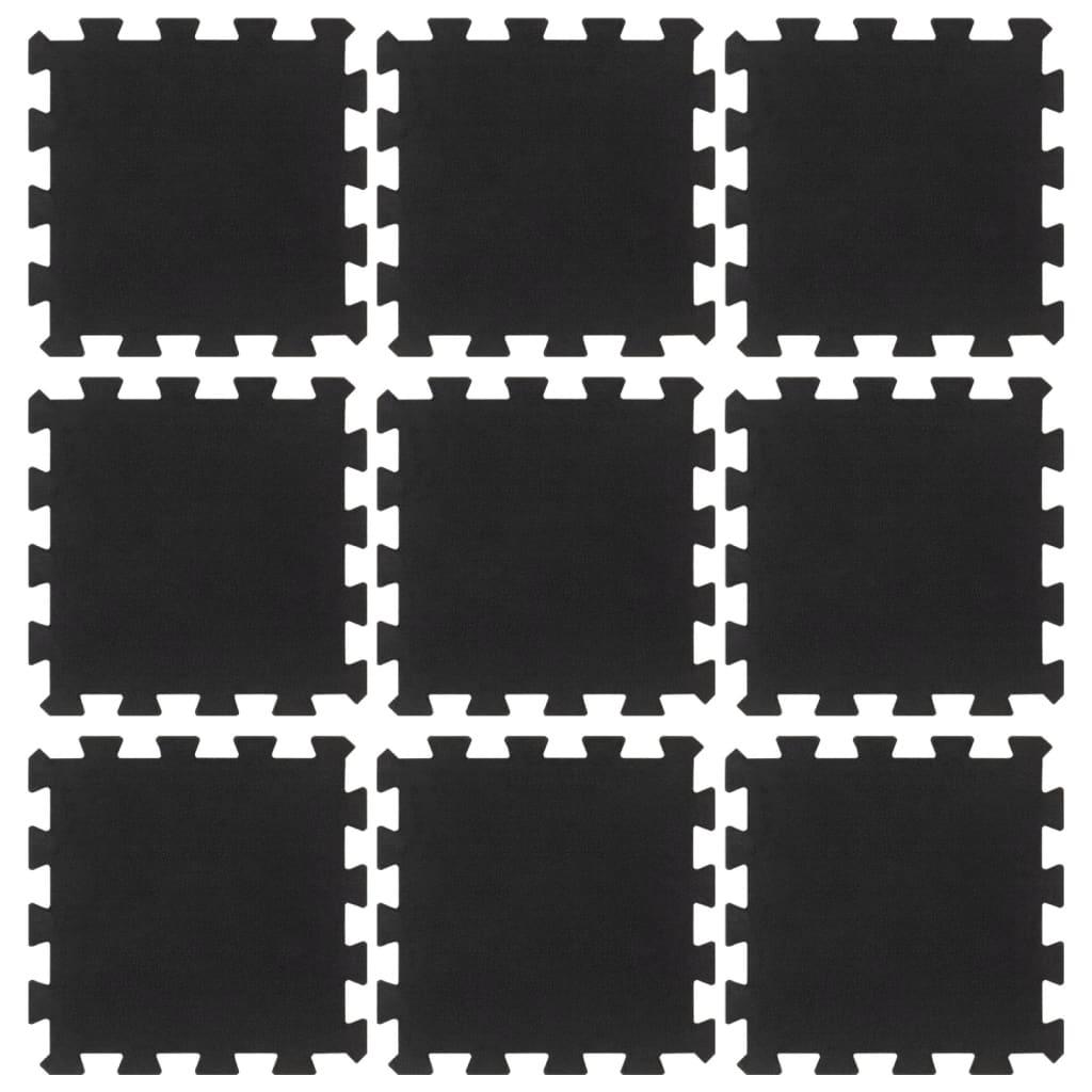 Rubbertegels 9 St 16 Mm 30X30 Cm Zwart