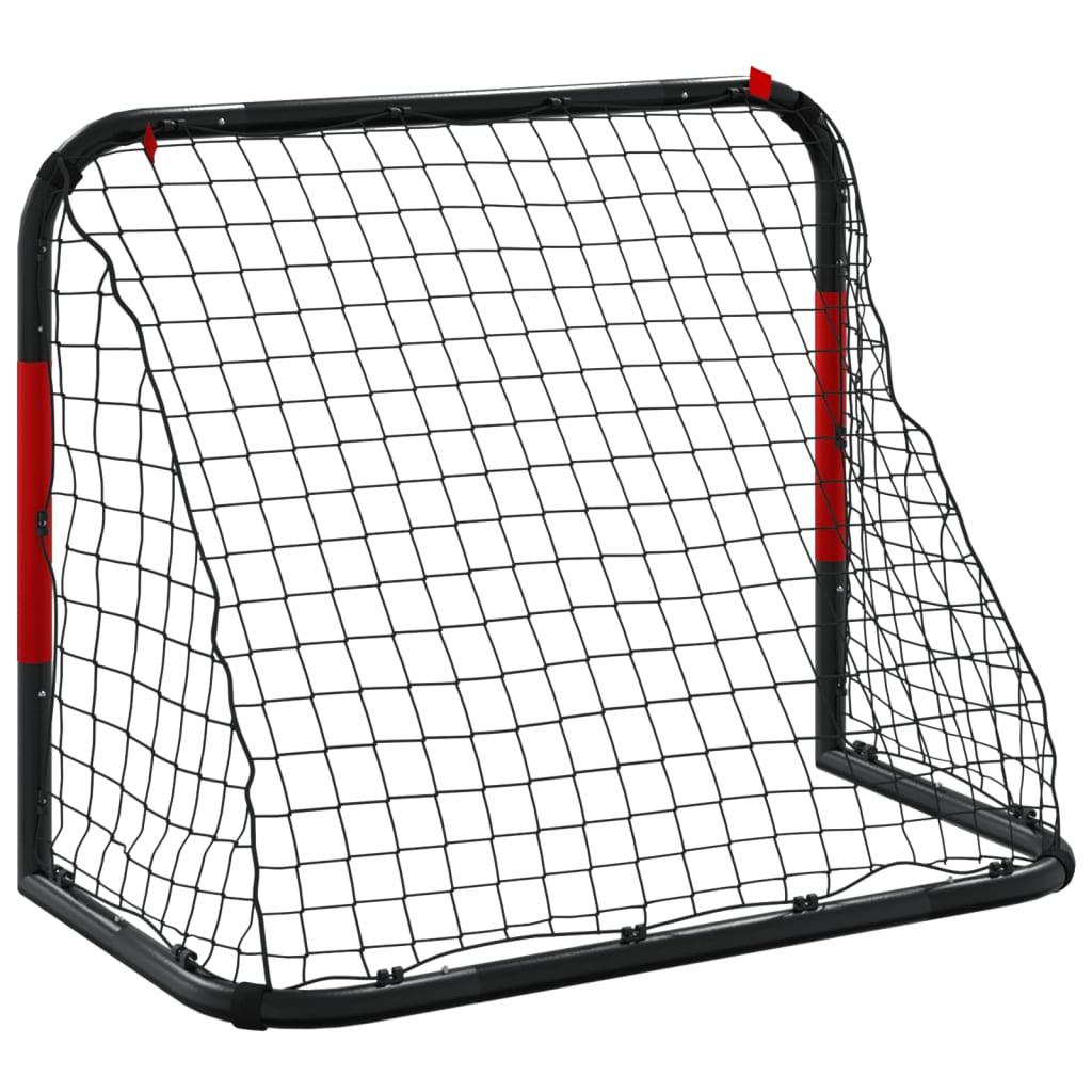 Voetbaldoel Met Net 90X48X71 Cm Staal Rood En Zwart