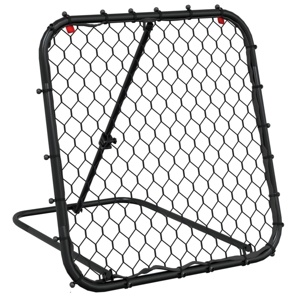 Voetbalrebounder Verstelbaar 84X73X60-80 Cm Staal Zwart