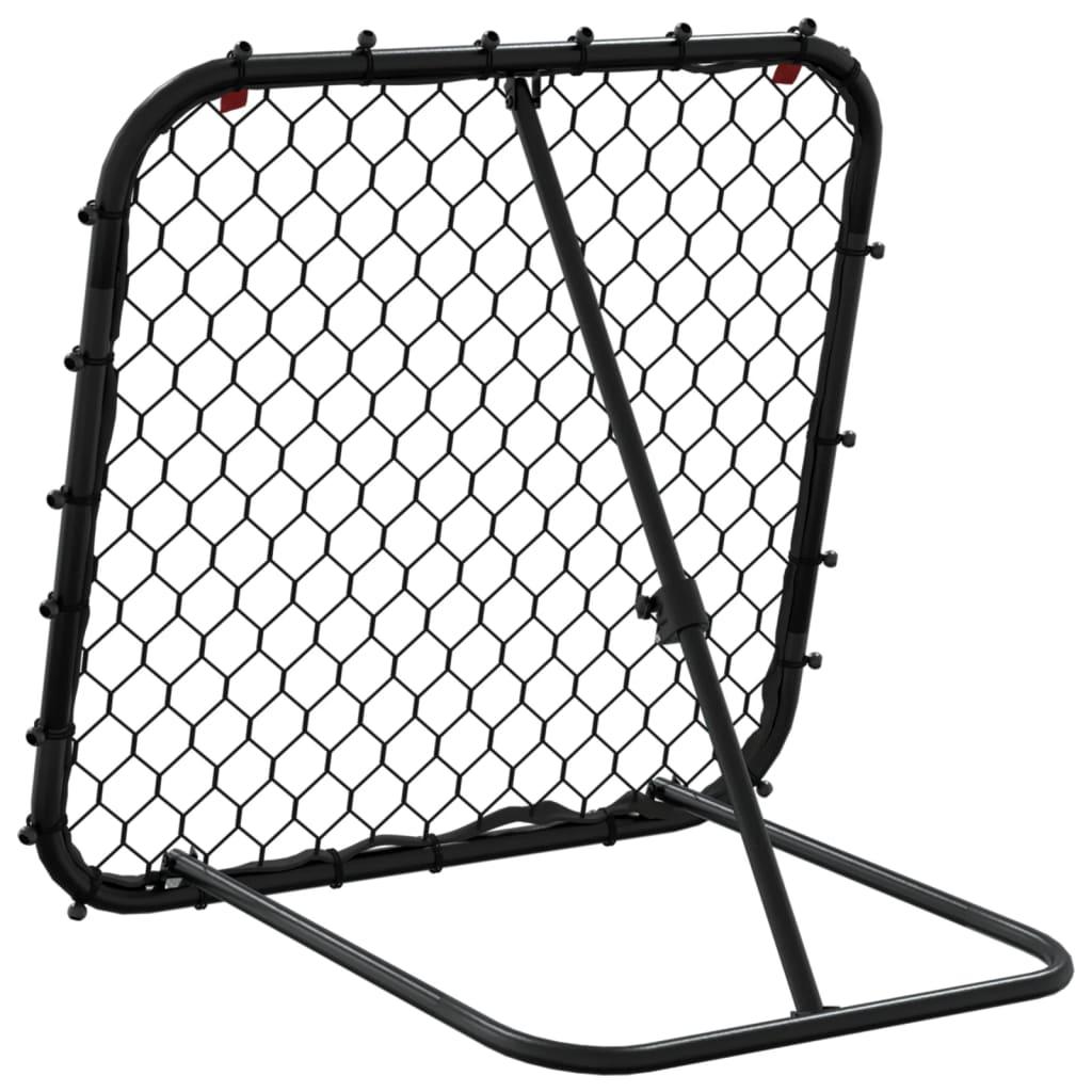Voetbalrebounder Verstelbaar 84X73X60-80 Cm Staal Zwart