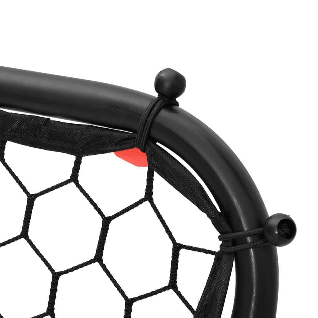 Voetbalrebounder Verstelbaar 84X73X60-80 Cm Staal Zwart