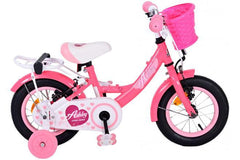 Volare Ashley 12 inch meisjesfiets in donkerroze met handremmen en verstelbare zadelhoogte
