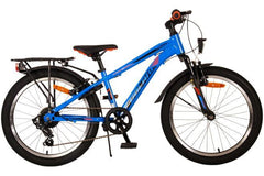 Volare Cross Kinderfiets - Jongens - 20 inch - Blauw - 6 versnellingen - veilige, comfortabele en duurzame jongensfiets met handremmen