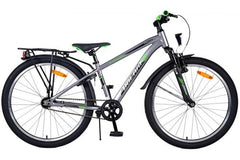 Volare Cross 24 inch jongensfiets in donker grijs met handrem en terugtraprem