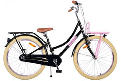 Volare Excellent Kinderfiets - Meisjes - 24 inch - Zwart - 3 Versnellingen - Veiligheid, comfort en duurzaamheid voor een meisjesfiets van topkwaliteit bij Fitmarktnl