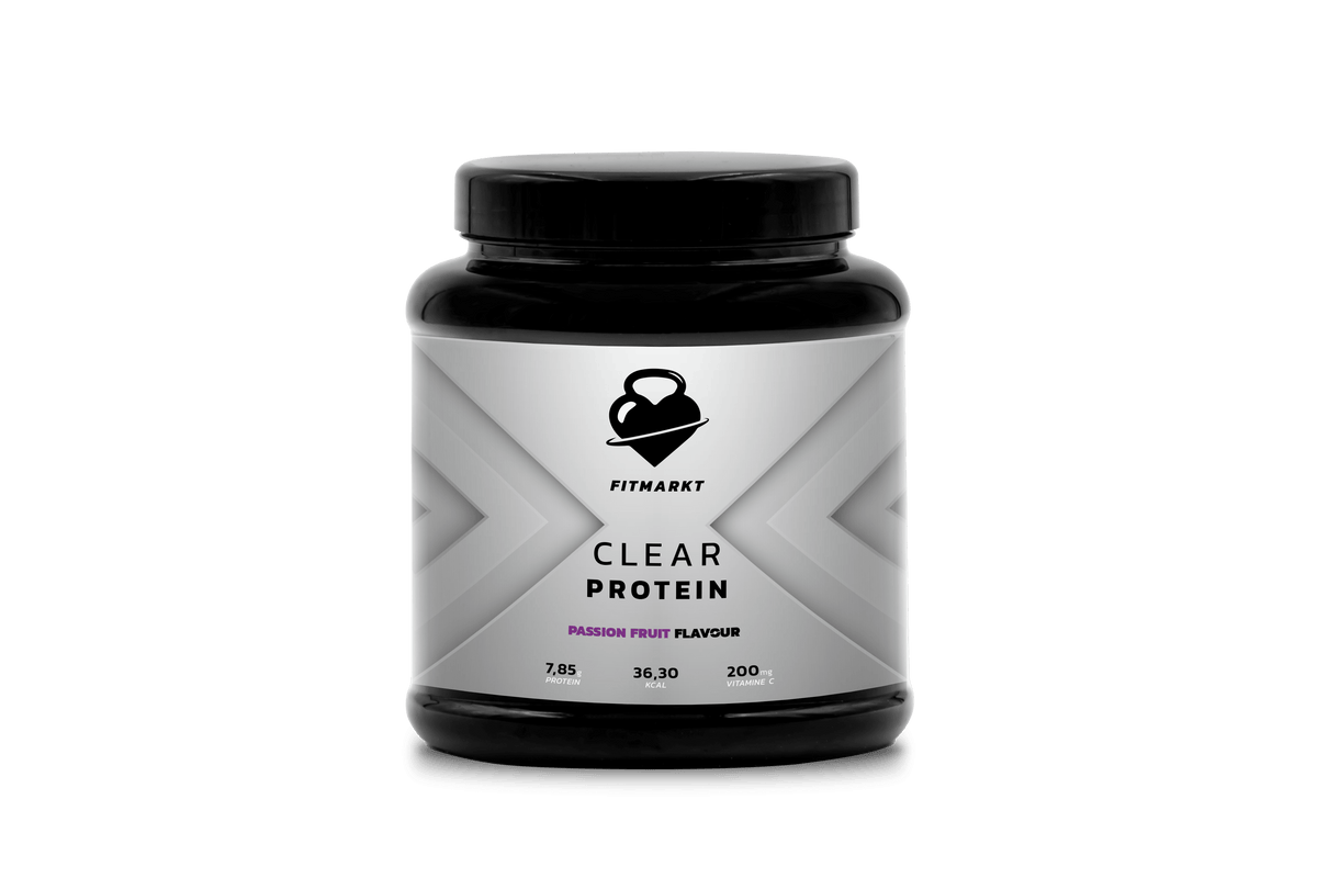Clear Protein Passievrucht 300gr, a delicious and refreshing passion fruit flavored protein powder