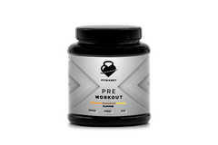 300g tropical pre-workout powder with pineapple, coconut, and banana flavors