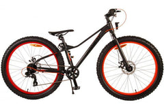 26 inch Volare Gradient Kinderfiets Jongens Zwart Oranje 7 speed Prime Collection A high-quality, safe, and comfortable boys' bike for outdoor adventures