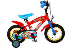Paw Patrol 12 Inch Jongensfiets - Rood/blauw - Veilig & Stoer - Fitmarktnl - Officiële Paw Patrol Kinderfiets voor jonge avonturiers met verstelbaar zadel, luchtvrije schuimbanden, gesloten kettingkast & toeter
