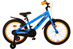 Jongensfiets Volare Rocky 18 inch - Blauw - Twee handremmen - Reflectoren - Gesloten kettingkast - Luxe zacht zadel - Extra lange zadelpen - Trendy design - Veilig en comfortabel - Fitmarktnl