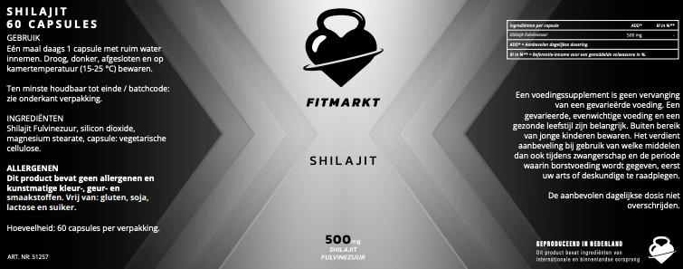  Fitmarkt Shilajit capsules - Boost energy and support immune system