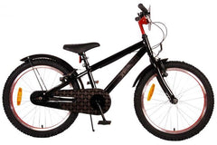 Spider-Man kinderfiets 20 inch in mat zwart met rode accenten, 2 handremmen, verstelbaar zadel, reflectoren & bel Veilig, comfortabel en stoer!
