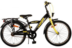 Volare Thombike Kinderfiets - Jongens - 20 inch - Zwart Geel - Twee Handremmen - Luxe zacht zadel, reflectoren, handremmen, verlichting, verstelbaar stuur