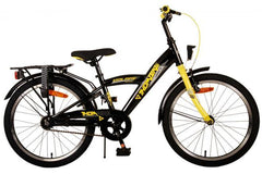 Volare Thombike Kinderfiets - Jongens - 20 inch - Zwart Geel - Luxe veilige jongensfiets met handrem, terugtraprem, verlichting, reflectoren, zacht zadel, verstelbaar stuur, duurzaam frame, achterdrager, standaard en slot