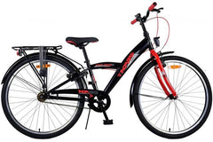 Volare Thombike Kinderfiets - Jongens - 26 inch - Zwart Rood - Twee Handremmen - Veilige en comfortabele jongensfiets met handremmen, verlichting, reflectoren, verstelbaar zadel en stuur Built to last!
