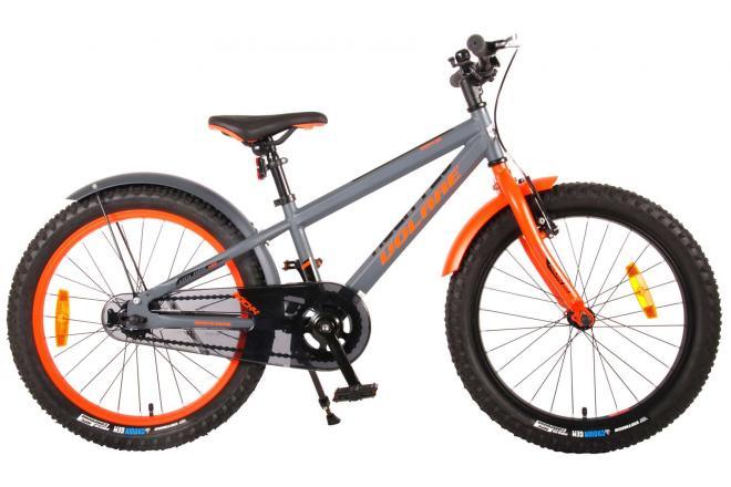 Volare Rocky Kinderfiets - 20 inch - Grijs - Prime Collection: Veilige, comfortabele en duurzame jongensfiets met handrem, terugtraprem en reflectoren