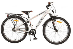 Volare Cross Kinderfiets - Jongens - 24 inch - Zilver - 3 versnellingen - Handrem, terugtraprem, reflectoren, verlichting, achterdrager, zacht zadel, standaard, langere zadelpen